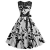 Rochie Alb-Negru Anilor 60