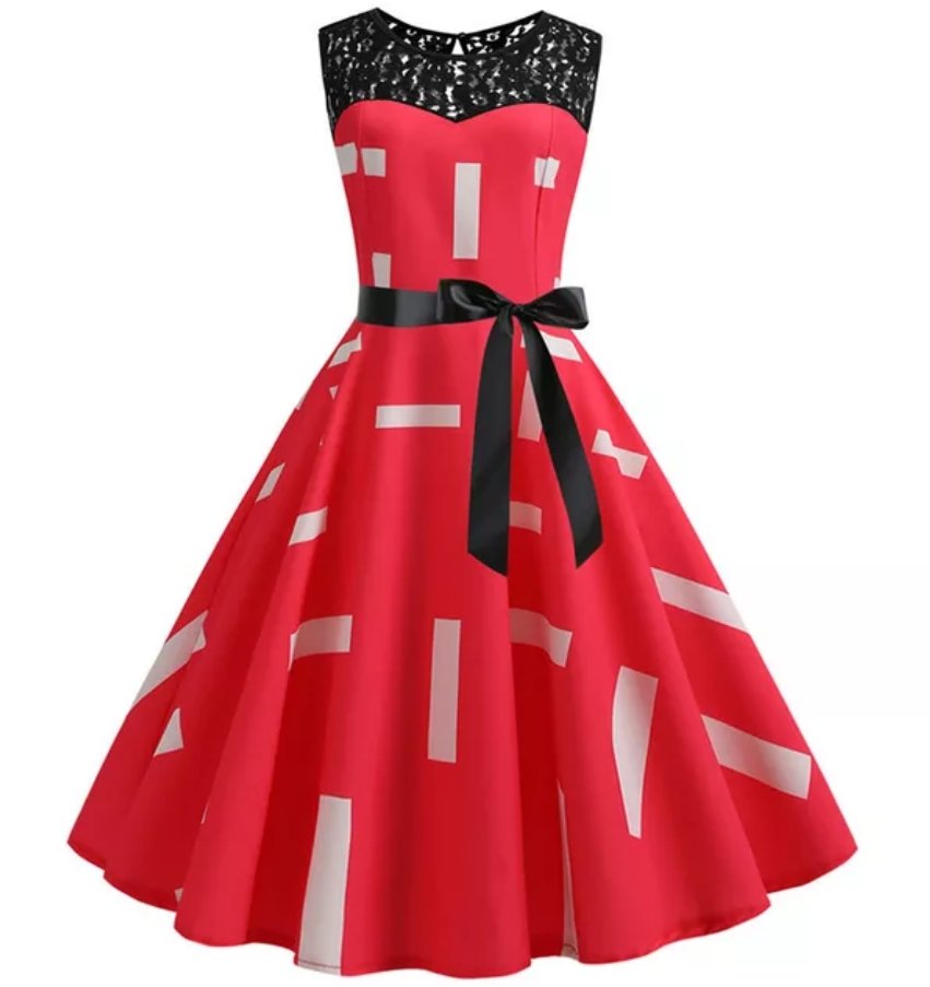 Rochie Trapez Vintage Cu Guler Din Dantela