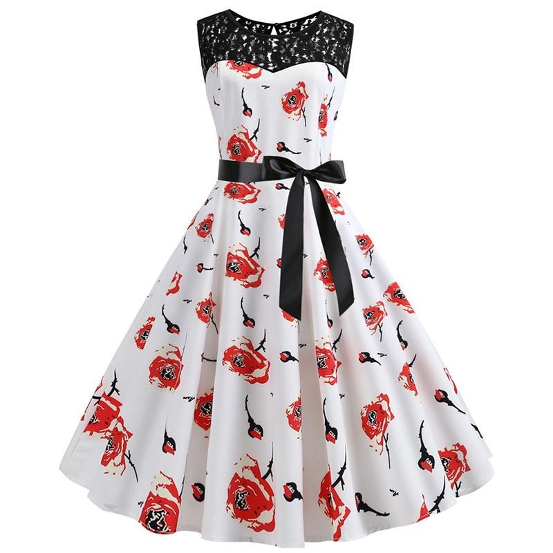 Rochie Trapeză Din Dantelă Cu Flori De Epocă