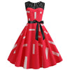 Rochie Trapez Vintage Roșie