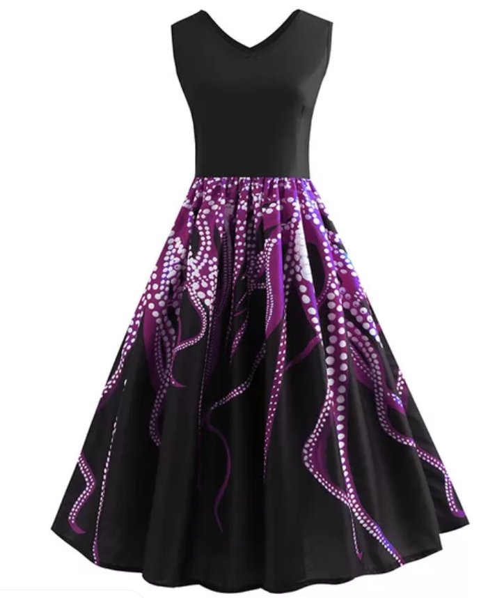 Rochie A-Line Vintage Fără Mâneci