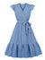 Rochie Tunică Vintage Albastră