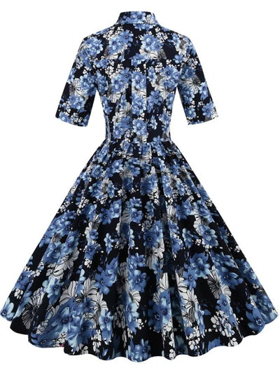 Rochie De Epocă 1950 Albastră