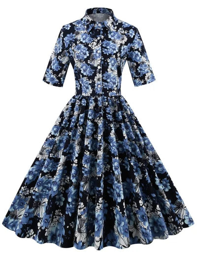 Rochie De Epocă 1950 Albastră