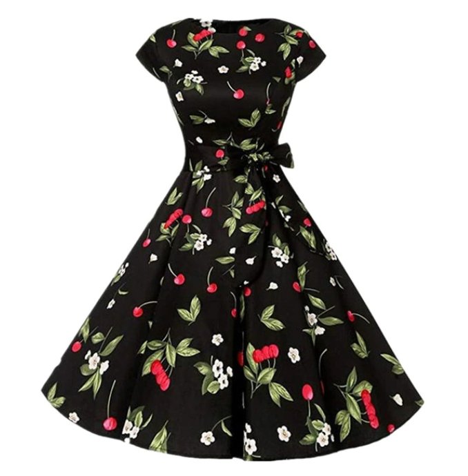 Rochie Vintage 1950 Black Cherries