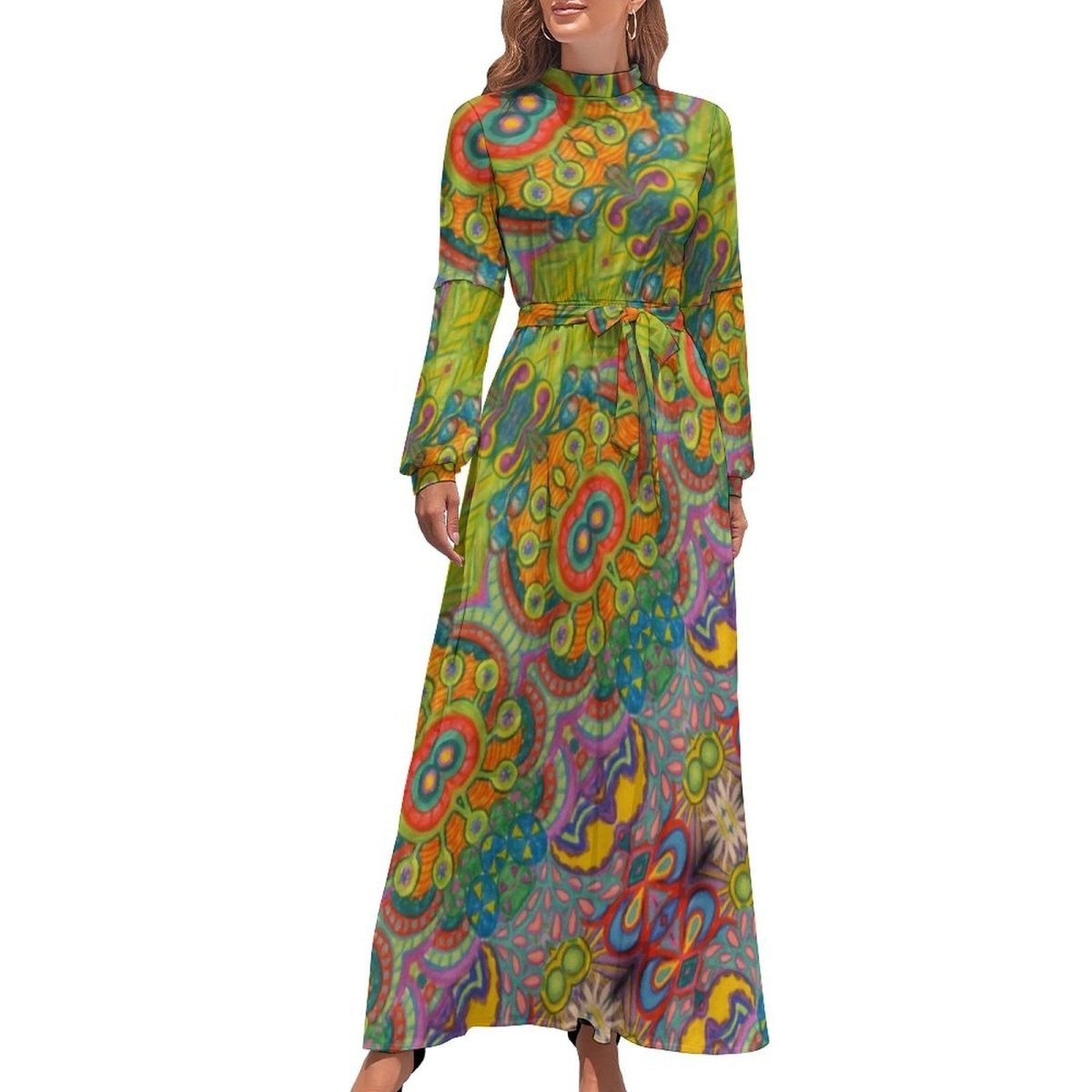 Rochie Cu Flori De Epocă 1970