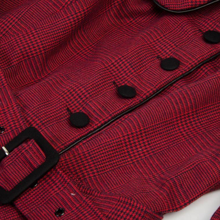 Rochie De Epocă Burgundă Anilor 50