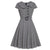Rochie Vintage Anilor 50 Gri Cu Mâneci Scurte