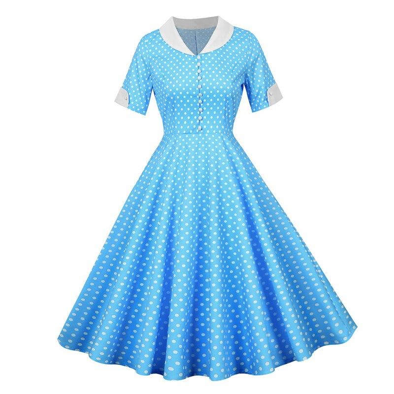 Rochie Vintage Cu Buline Sky Anilor 50