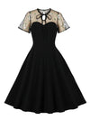Rochie Neagră De Mărime Plus Vintage Anilor 50