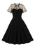 Rochie Neagră De Mărime Plus Vintage Anilor 50