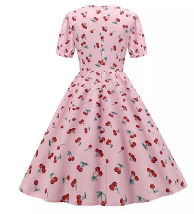 Rochie Vintage Anilor 60 Cherry