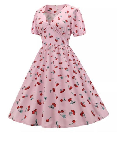 Rochie Vintage Anilor 60 Cherry