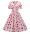 Rochie Vintage Anilor 60 Cherry