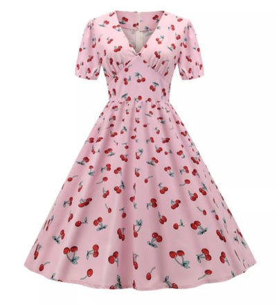 Rochie Vintage Anilor 60 Cherry