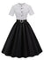 Rochie Alb-Negru De Epocă Anilor 60