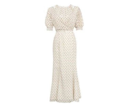 Rochie Bej De Epocă Anilor 1940