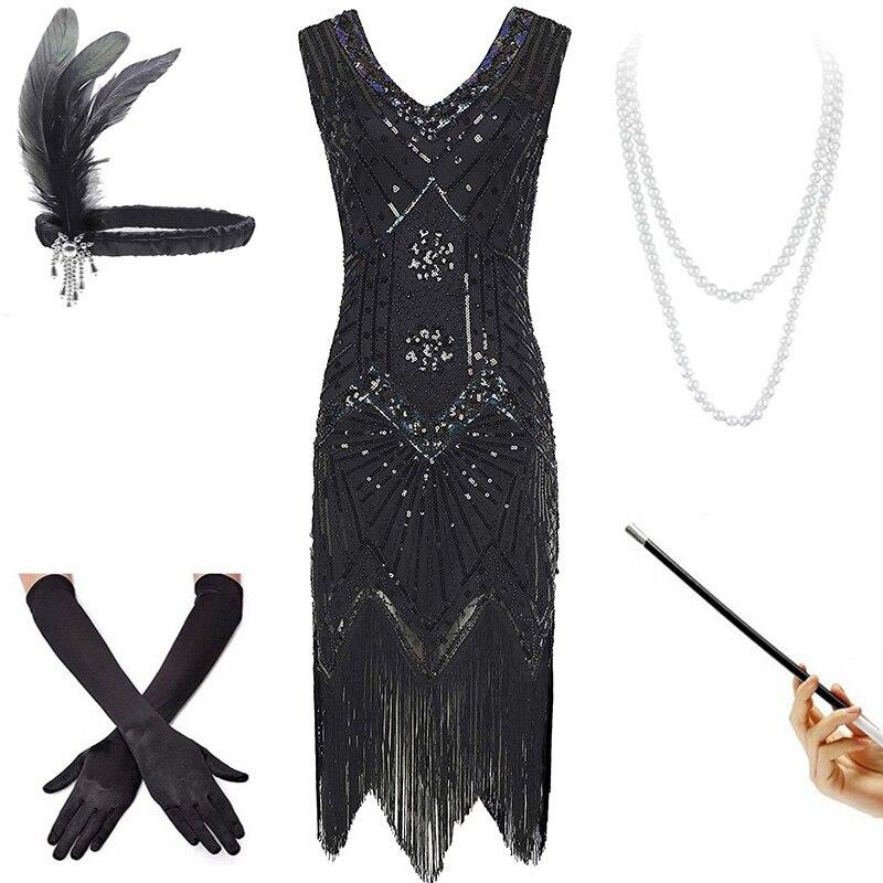 Rochie Vintage Anii 20 Neagra