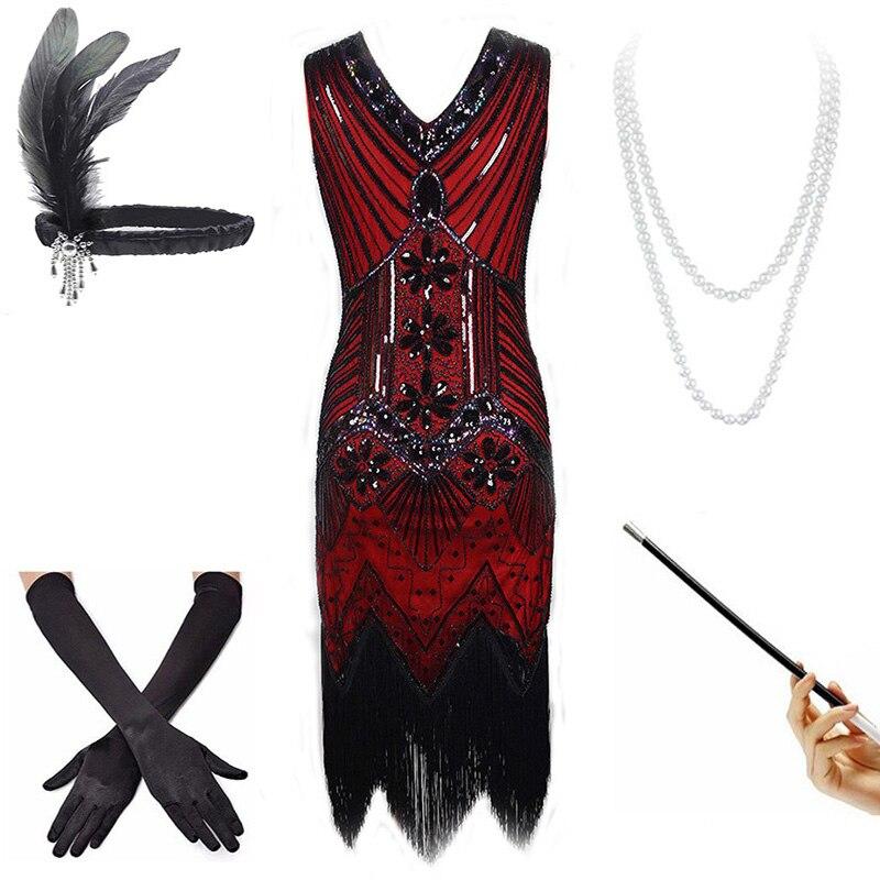 Rochie Roșie De Epocă Anii 20