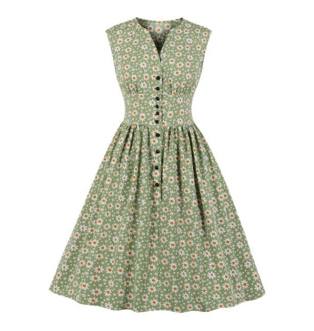 Rochie Vintage Anii 50 Plus Marime Flori