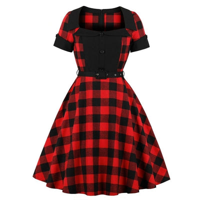 Rochie Roșie De Mărime Plus Vintage Anilor 50