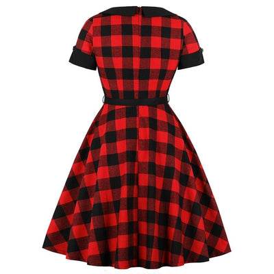 Rochie Roșie De Mărime Plus Vintage Anilor 50