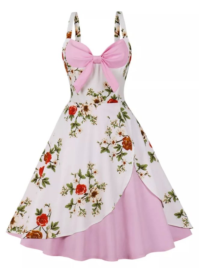 Rochie Roz Vintage Anilor 50