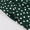 Rochie Vintage Cu Buline Albe, Verzi, Anii 50