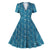 Rochie Vintage Albastră Country Din Anii 60