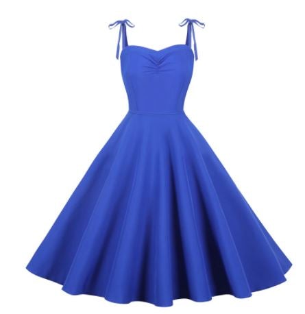 Rochie Albastră Șic De Epocă Anii 60