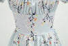 Rochie Vintage Cu Flori Albastre Din Anii 60