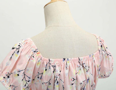 Rochie Vintage Cu Flori Roz Din Anii 60