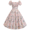 Rochie Vintage Cu Flori Roz Din Anii 60