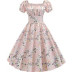 Rochie Vintage Cu Flori Roz Din Anii 60