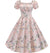 Rochie Vintage Cu Flori Roz Din Anii 60