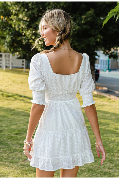 Rochie Vintage Cu Broderie Englezeasca