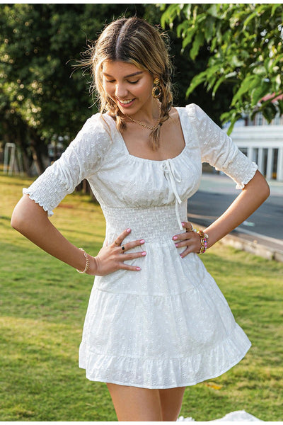 Rochie Vintage Cu Broderie Englezeasca