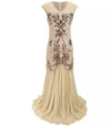Rochie Art Deco Bej De Epocă Din Anii 1920