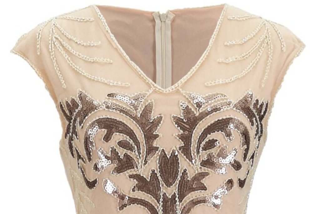 Rochie Retro Ani 20 Vintage Bej