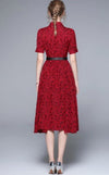 Rochie Roșie De Designer Vintage Anilor 40