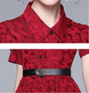 Rochie Roșie De Designer Vintage Anilor 40