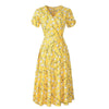 Rochie Vintage Cu Flori Galbene Anilor 40