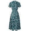Rochie Vintage Cu Flori Verzi Anilor 40