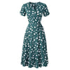 Rochie Vintage Cu Flori Verzi Anilor 40