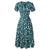 Rochie Vintage Cu Flori Verzi Anilor 40