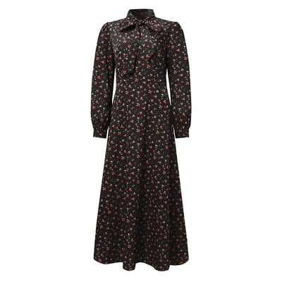 Rochie Neagră Fluidă De Epocă Anilor 40
