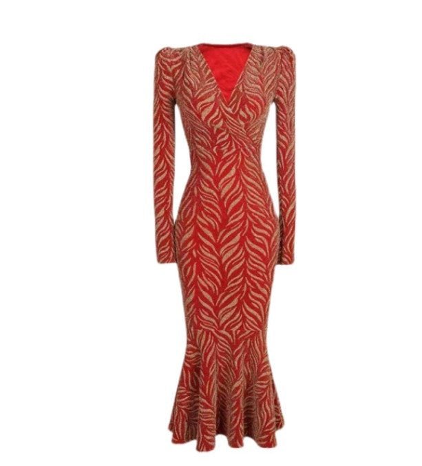 Rochie Roșie De Lux Vintage Anilor 40