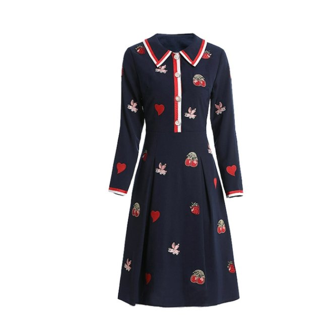 Rochie De Seară Vintage, Bleumarin, Anii 40
