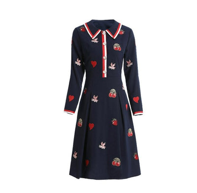 Rochie De Seară Vintage, Bleumarin, Anii 40