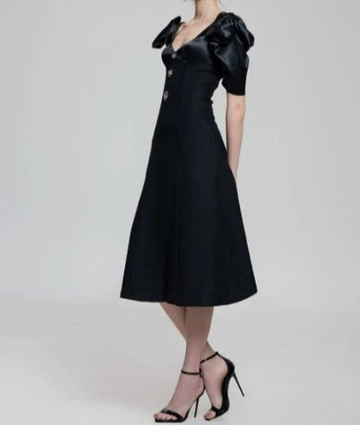 Rochie Neagră Vintage Anilor 40
